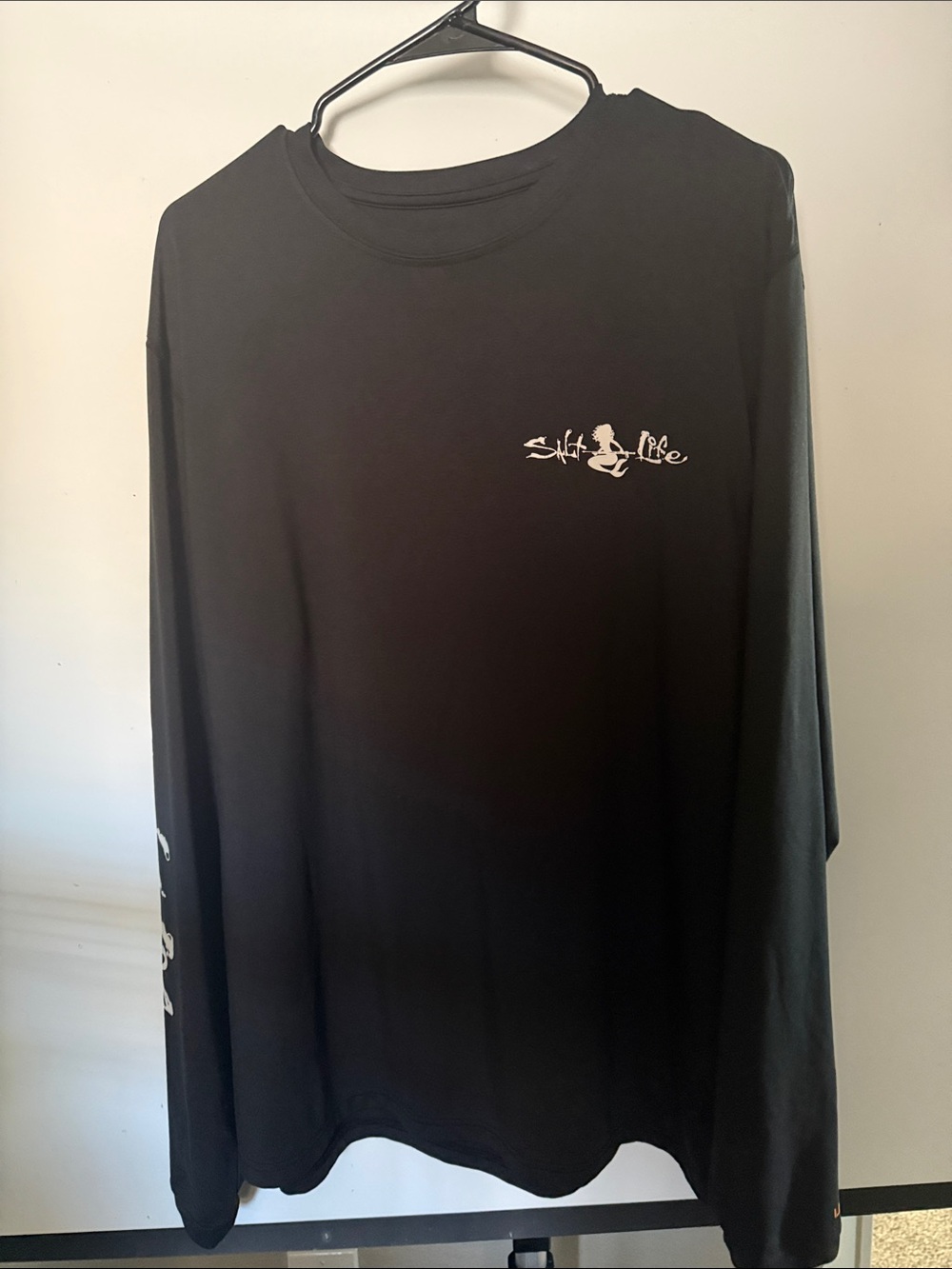 Salt Life Black Long Sleeve Tee with White Logo